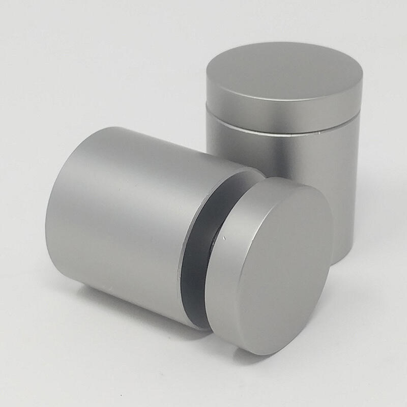  Entretoises Murales (Filetées) Argent Satiné –  ∅ 25mm (1″) Projection 25mm (1″) 