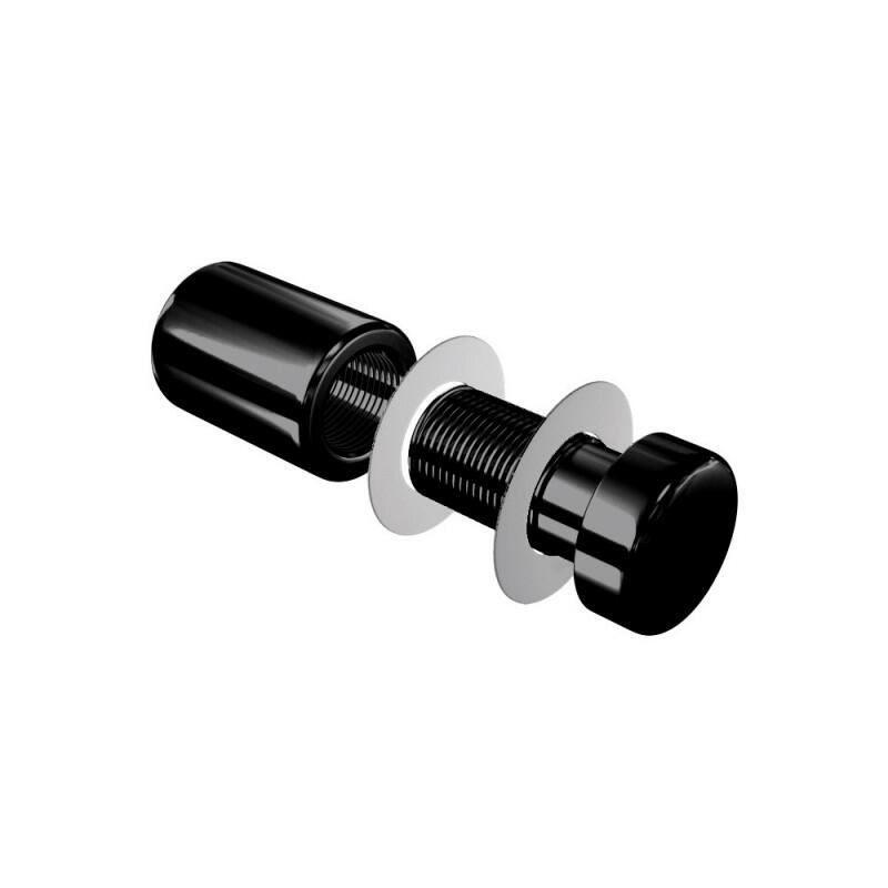 Entretoises Murales Noir glacé (Filetées) – ∅ 13mm (1/2″) Projection 17mm (11/16″) 
