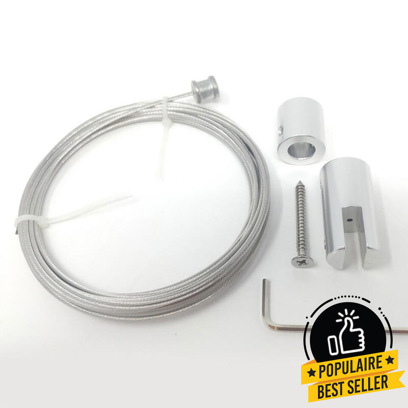 Kit câble de suspension (2 mètres) pour panneau jusqu'à 6mm (1/4'')