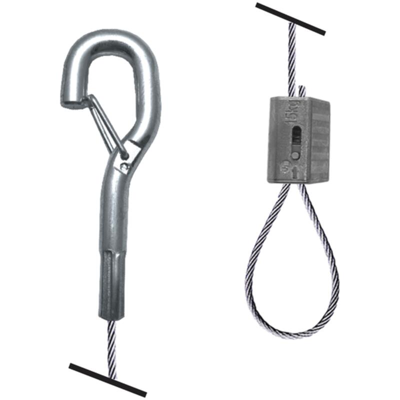 Kit de suspension 6.5' (2m) Crochet - Galet aujustable