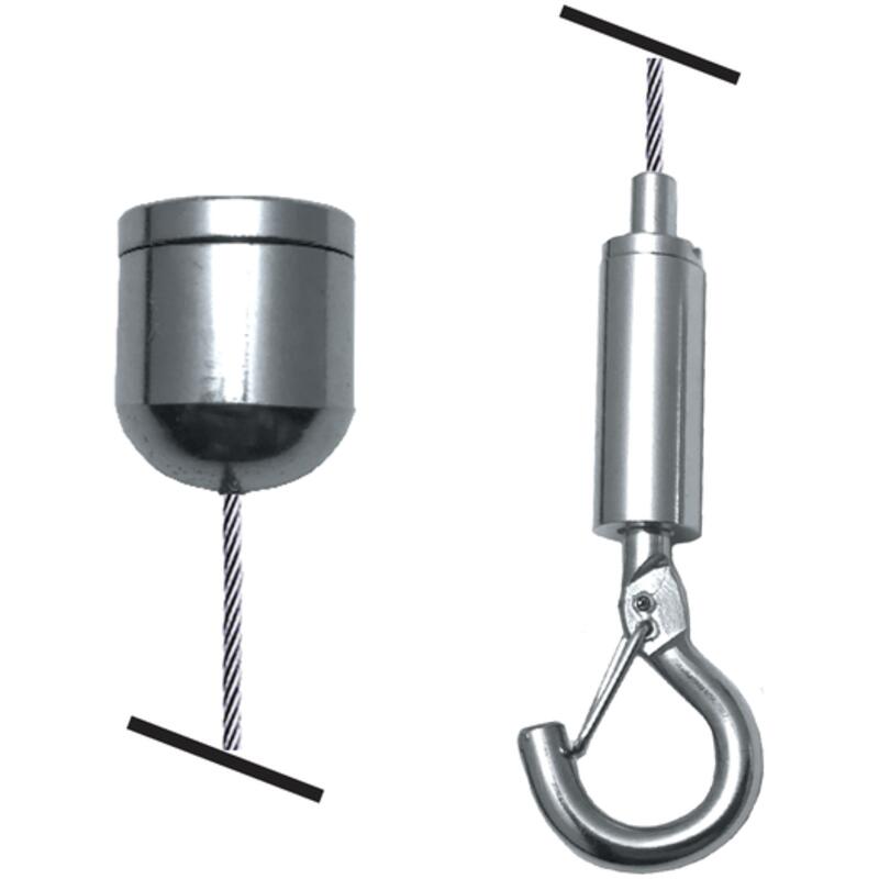 Kit de suspension 16,5' (5m) Embout plafond - Crochet