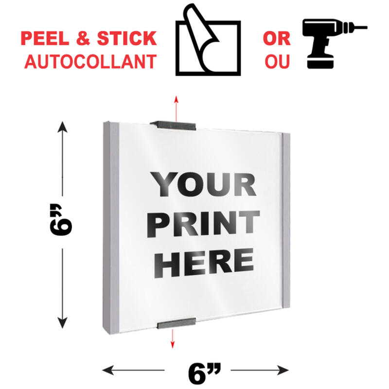 Plaque murale en aluminium personnalisable -  6'' x 6''